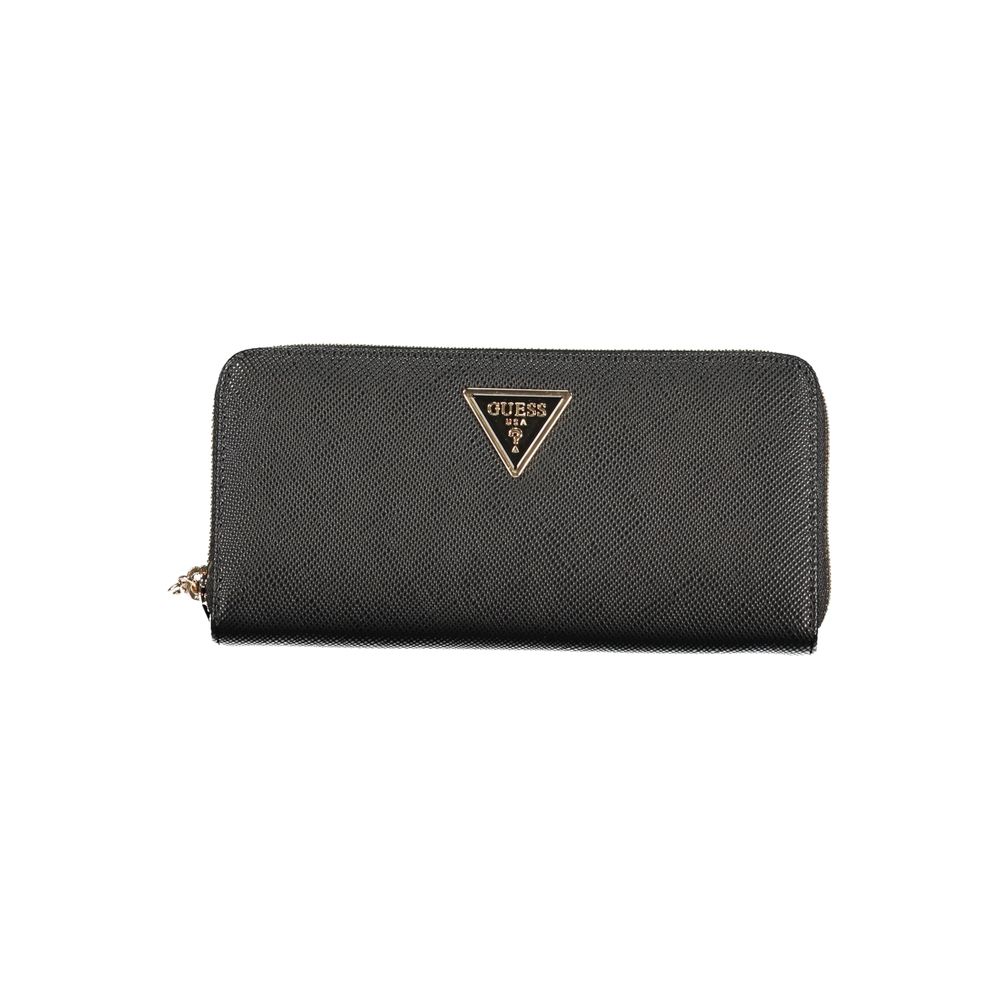 Portefeuille femme Guess Jeans en polyuréthane noir