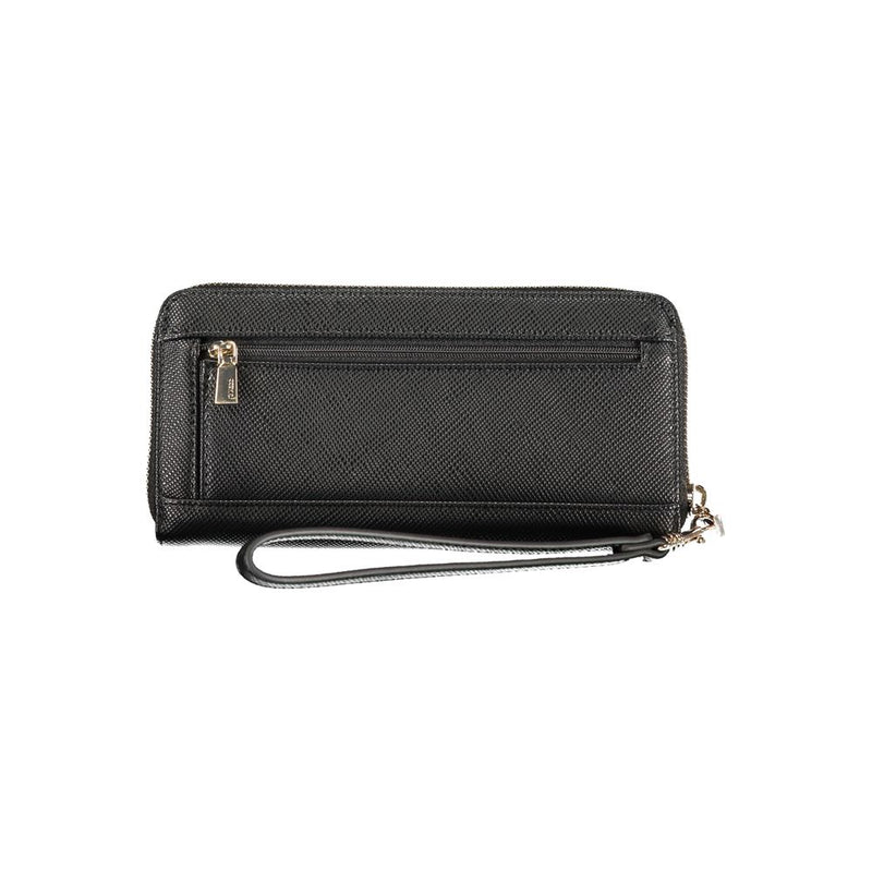Portefeuille femme Guess Jeans en polyuréthane noir