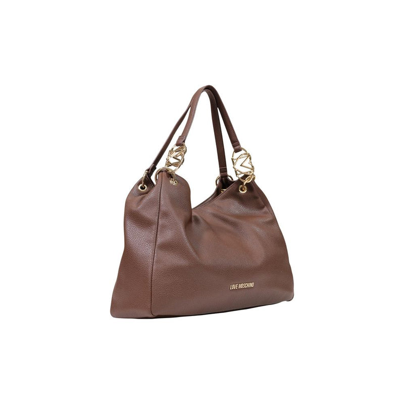 Sac à main Love Moschino en polyéthylène marron
