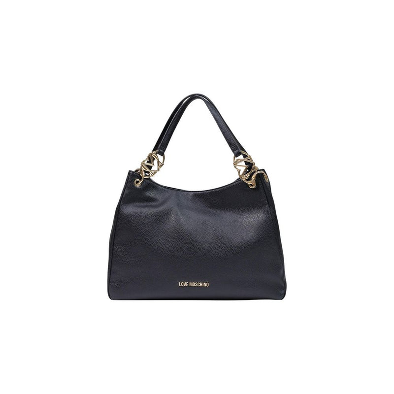 Sac à main en polyéthylène noir Love Moschino