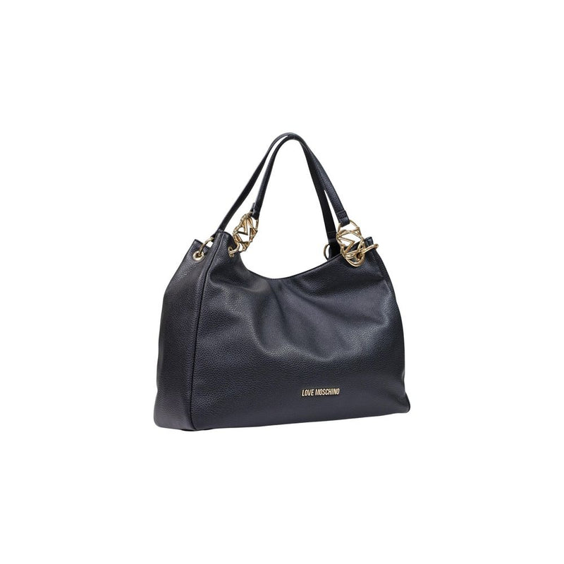 Sac à main en polyéthylène noir Love Moschino