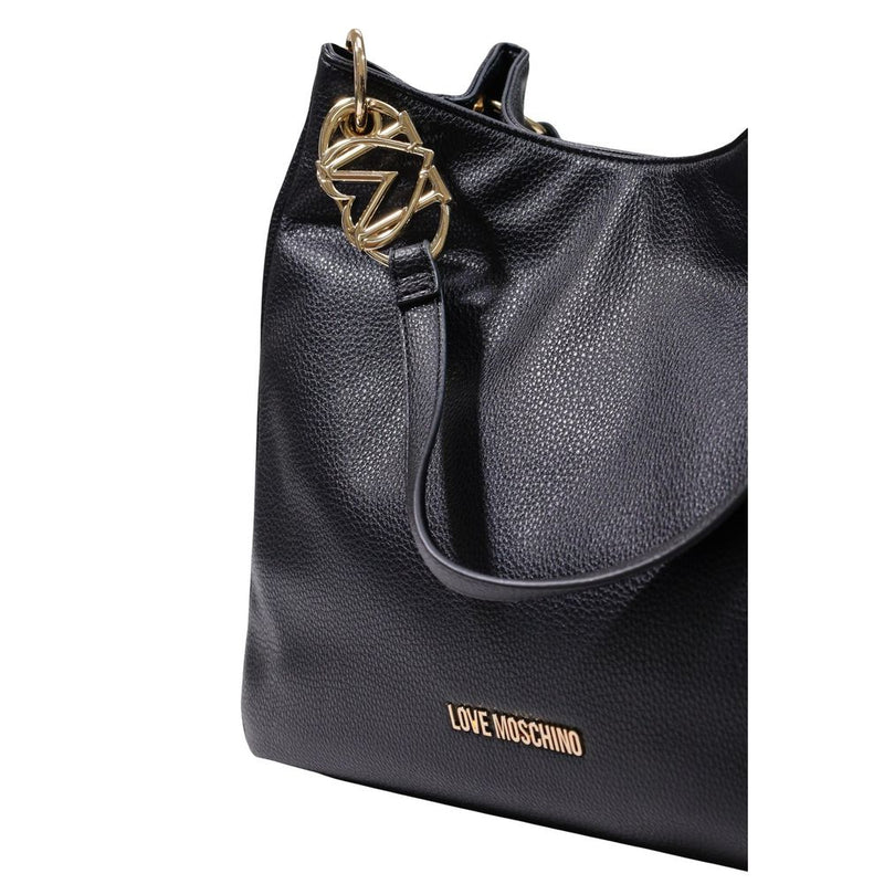Sac à main en polyéthylène noir Love Moschino