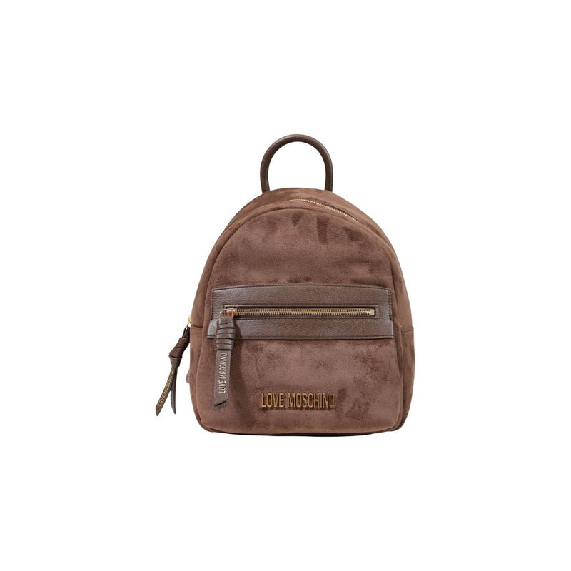 Sac à dos Love Moschino en polyester marron