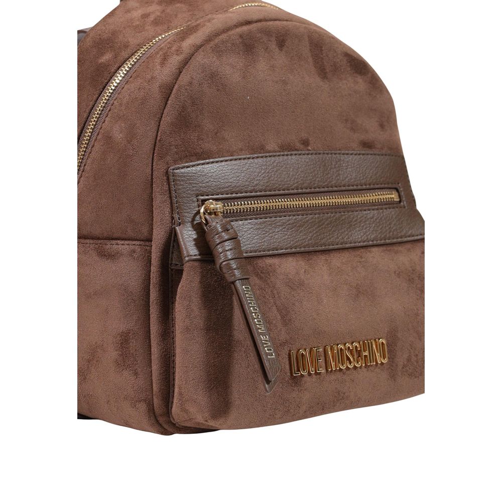 Sac à dos Love Moschino en polyester marron