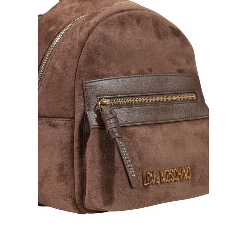 Sac à dos Love Moschino en polyester marron