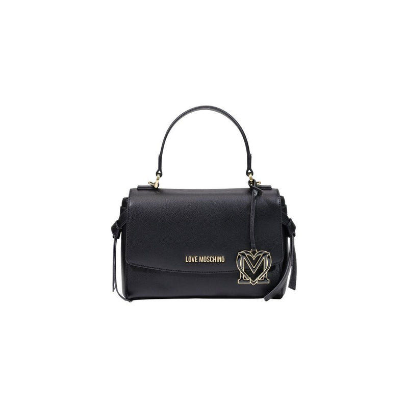 Sac à main en polyéthylène noir Love Moschino