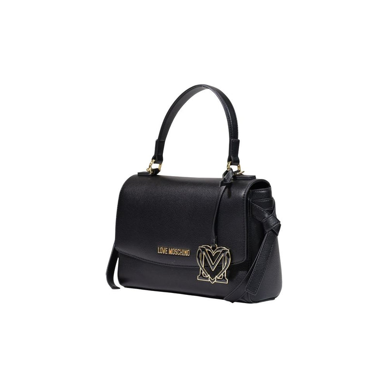 Sac à main en polyéthylène noir Love Moschino