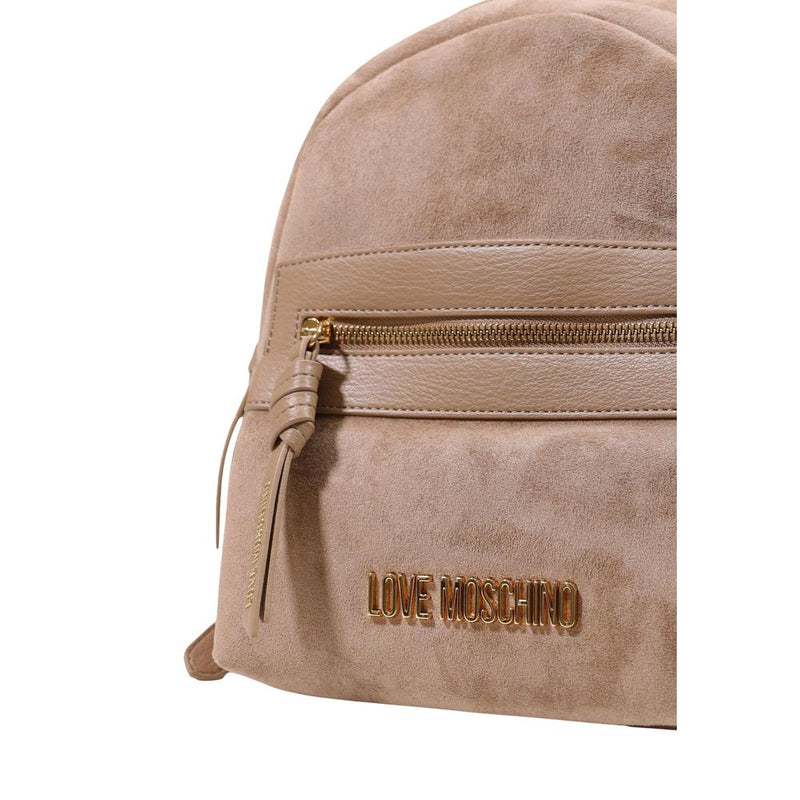 Sac à dos Love Moschino en polyester beige