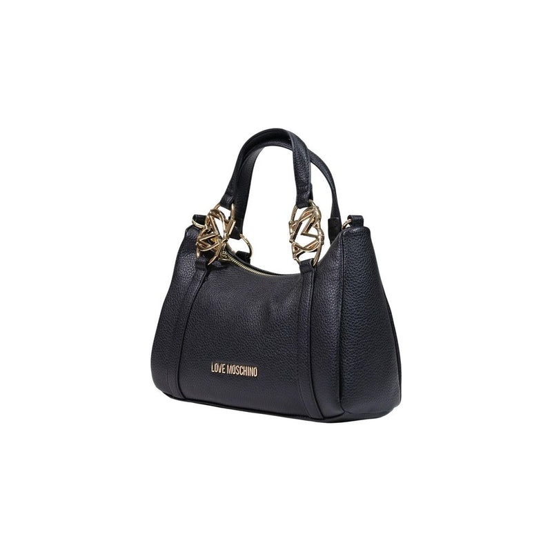 Sac à main en polyéthylène noir Love Moschino