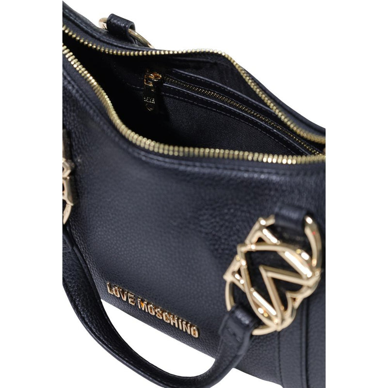 Sac à main en polyéthylène noir Love Moschino