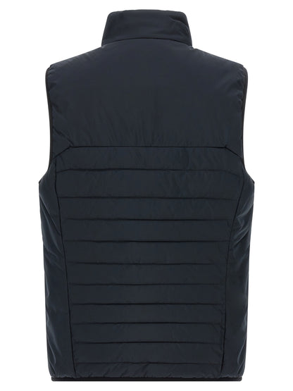 Hugo Boss Blue Polyester Sleeveless Jacket