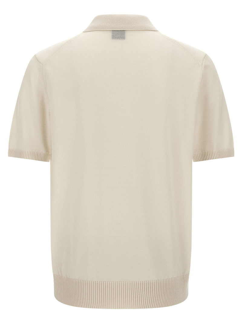 Hugo Boss White Virgin Wool Polo Shirt