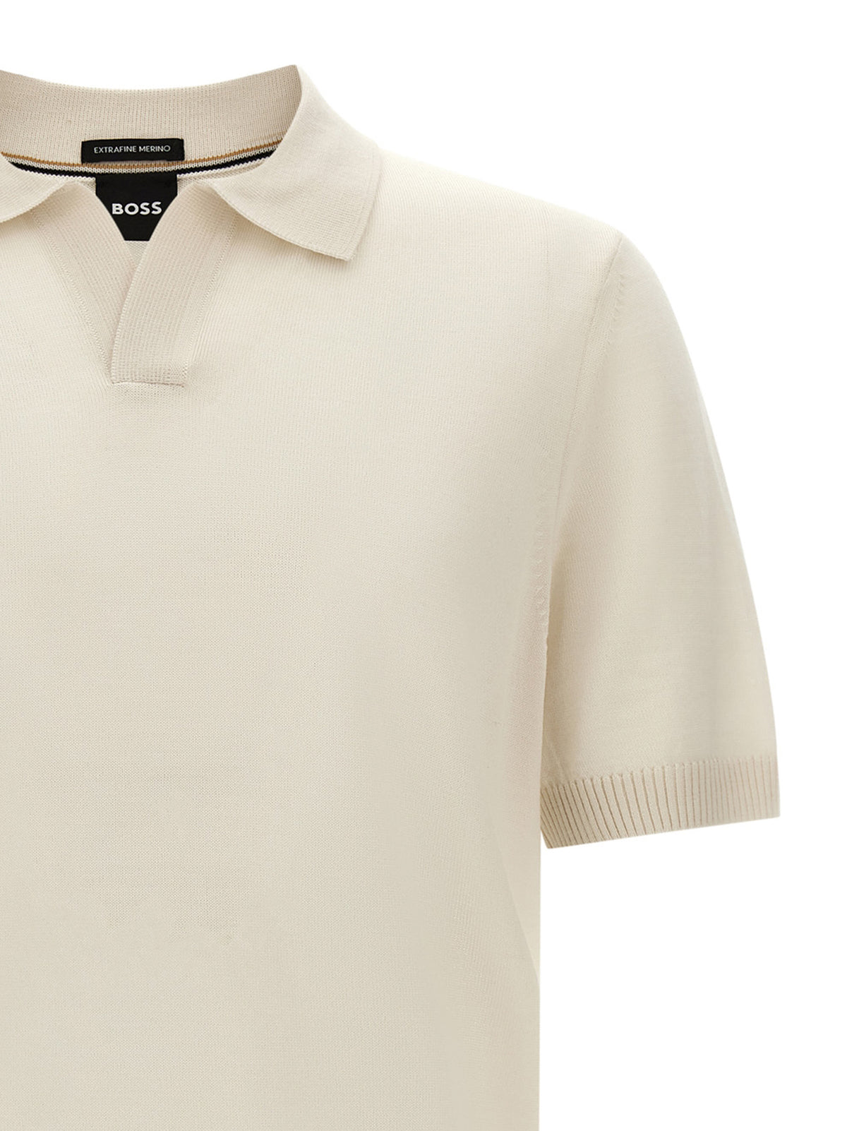Polo Hugo Boss en laine vierge blanc