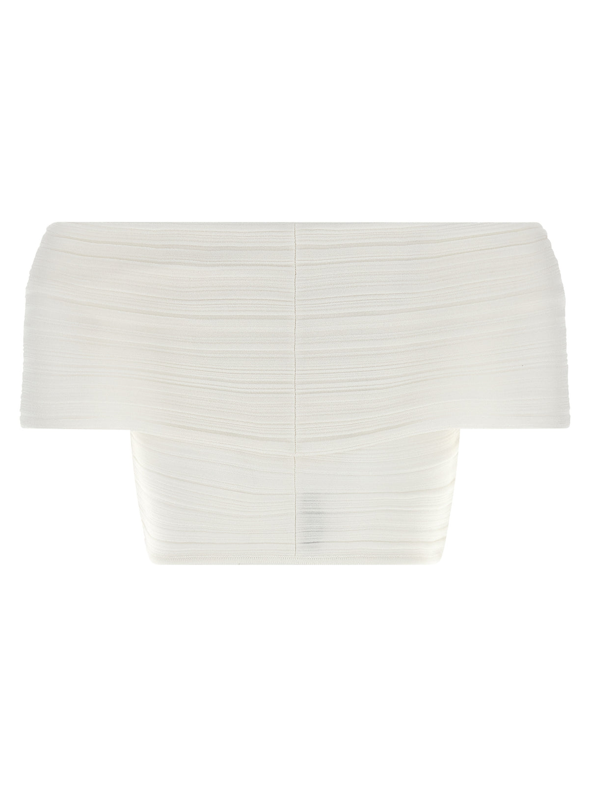 ANTONINO VALENTI White Viscose Sleeveles T-Shirt
