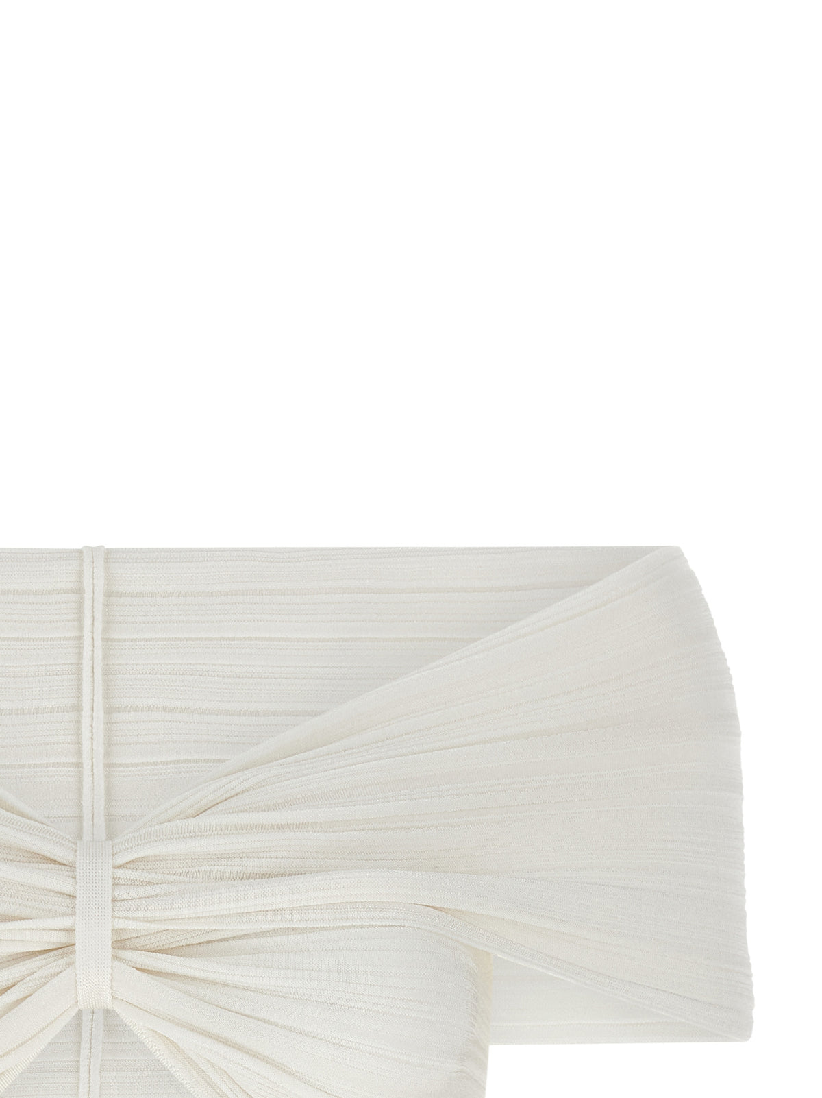 ANTONINO VALENTI White Viscose Sleeveles T-Shirt