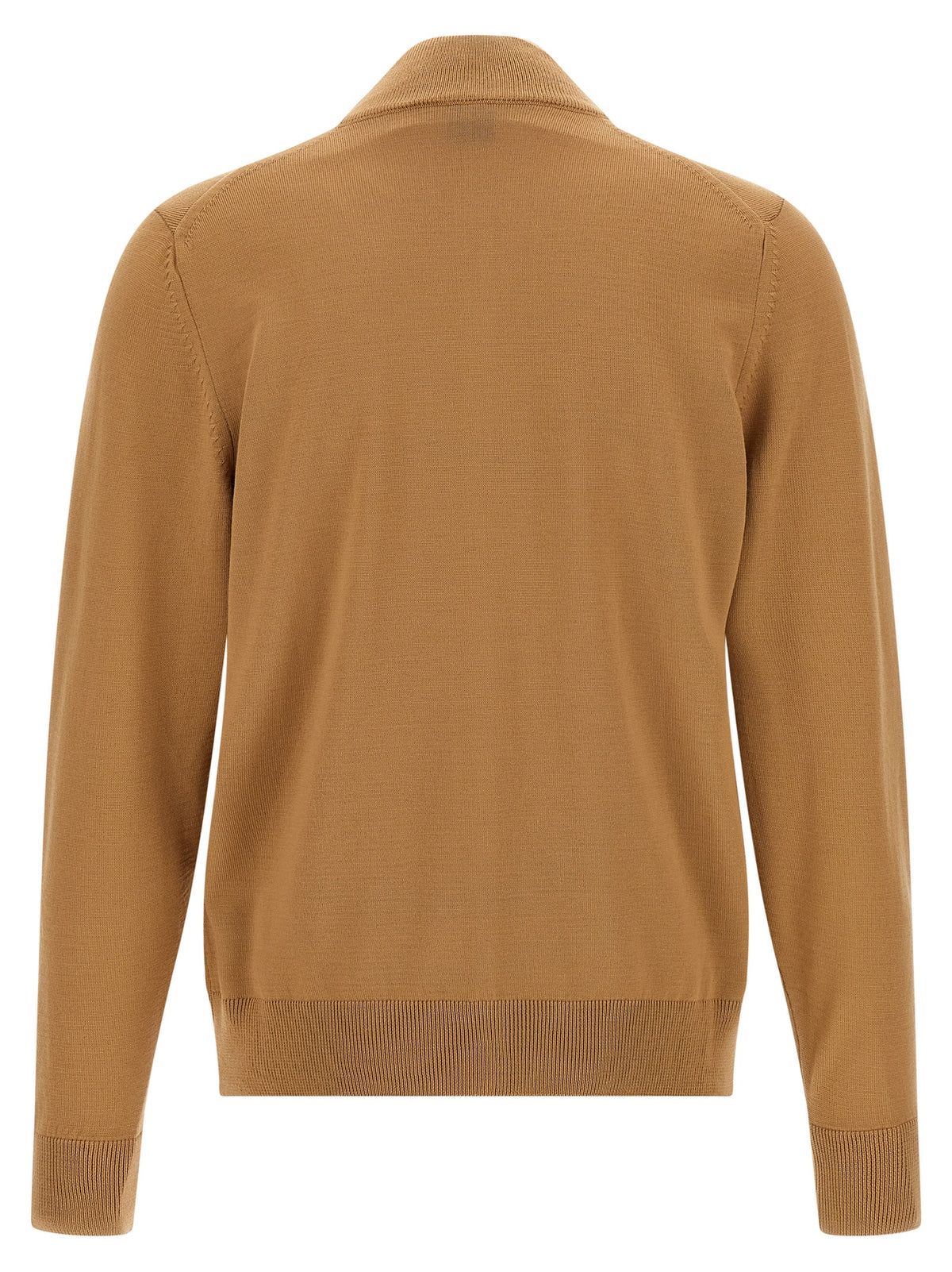 Hugo Boss Brown Virgin Wool Cardigan
