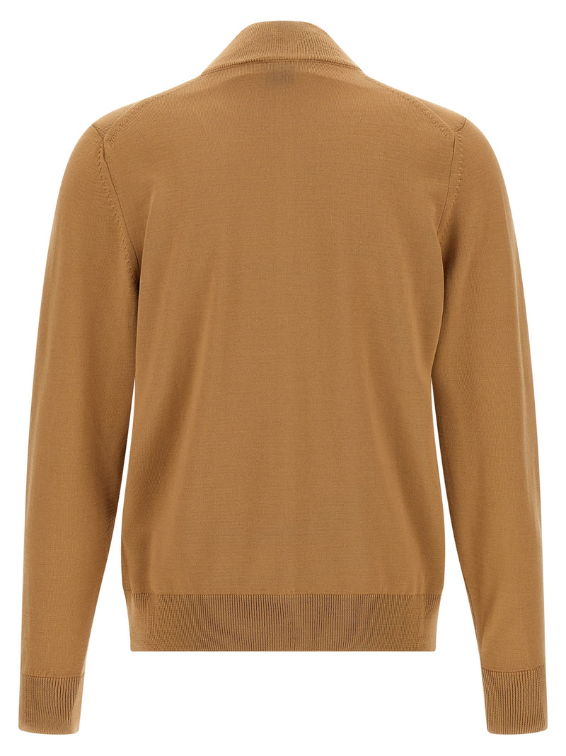Hugo Boss Brown Virgin Wool Cardigan
