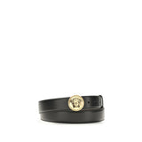 Versace Black Calf Leather Bos Taurus Regular Belt