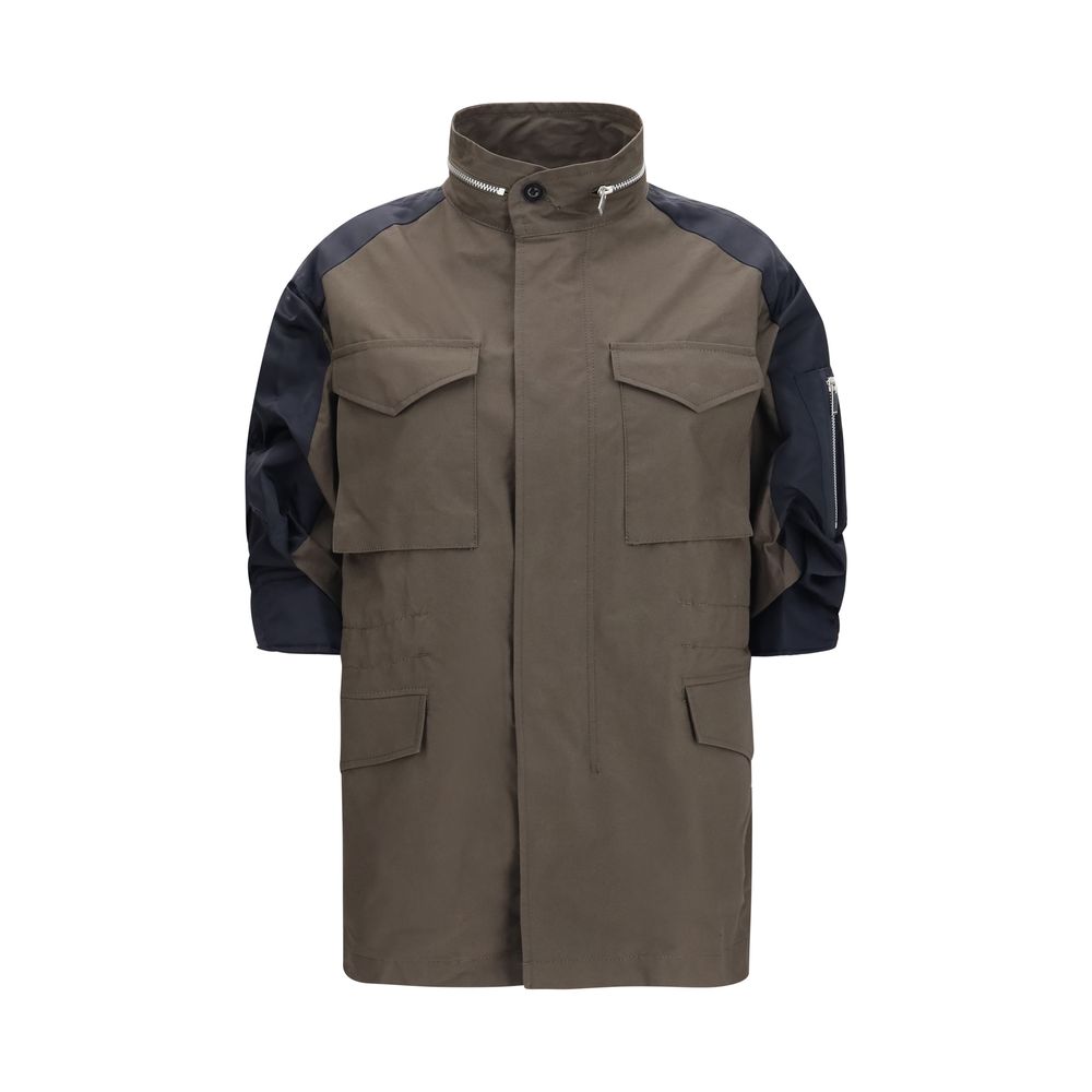 Veste Sacai bicolore en coton
