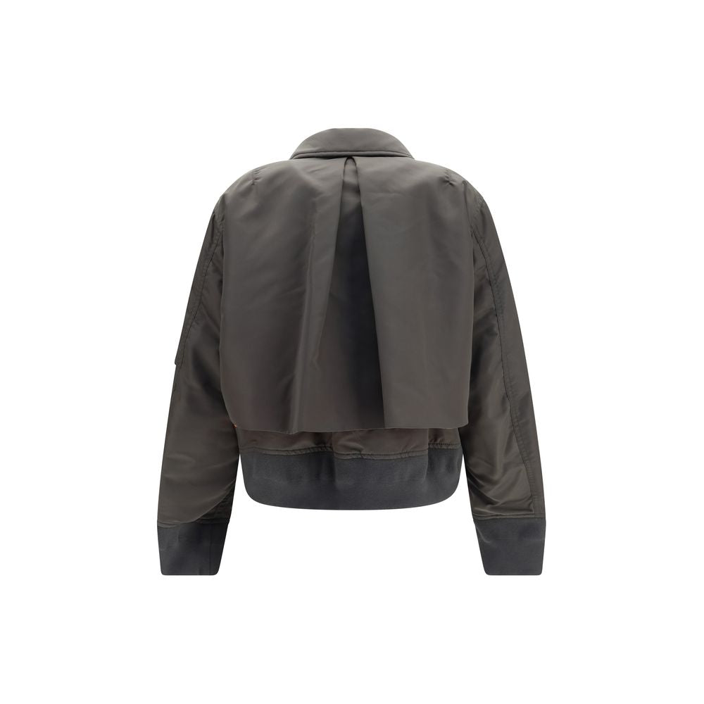 Blouson bomber bicolore en nylon Sacai