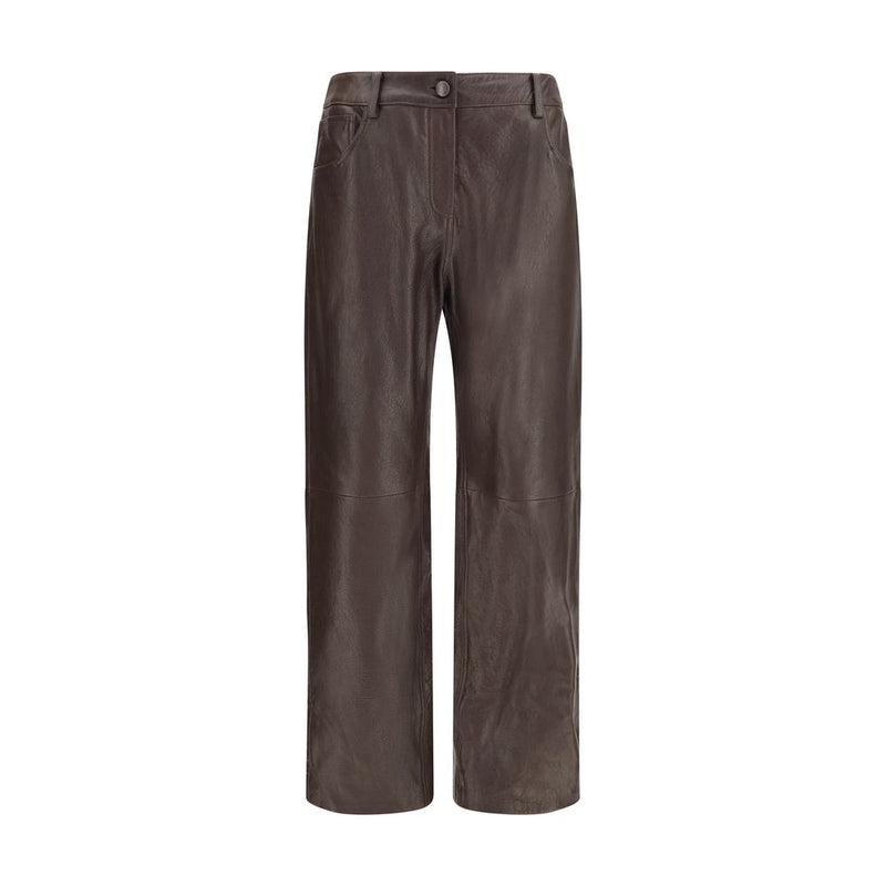 Magda Butrym Brown Leather Pants