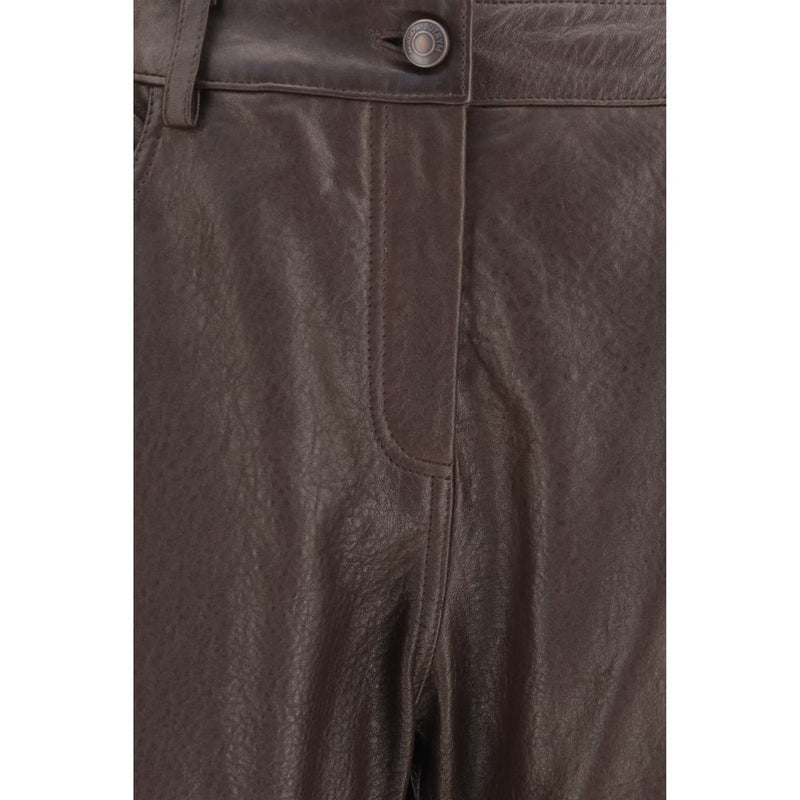 Magda Butrym Brown Leather Pants