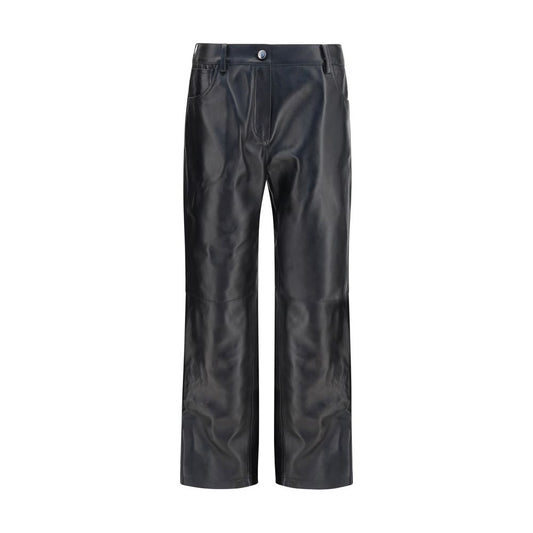 Pantalon en cuir noir Magda Butrym