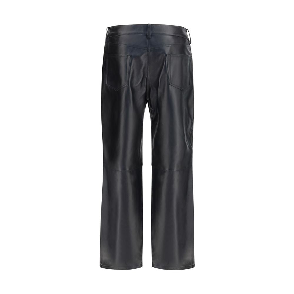 Pantalon en cuir noir Magda Butrym