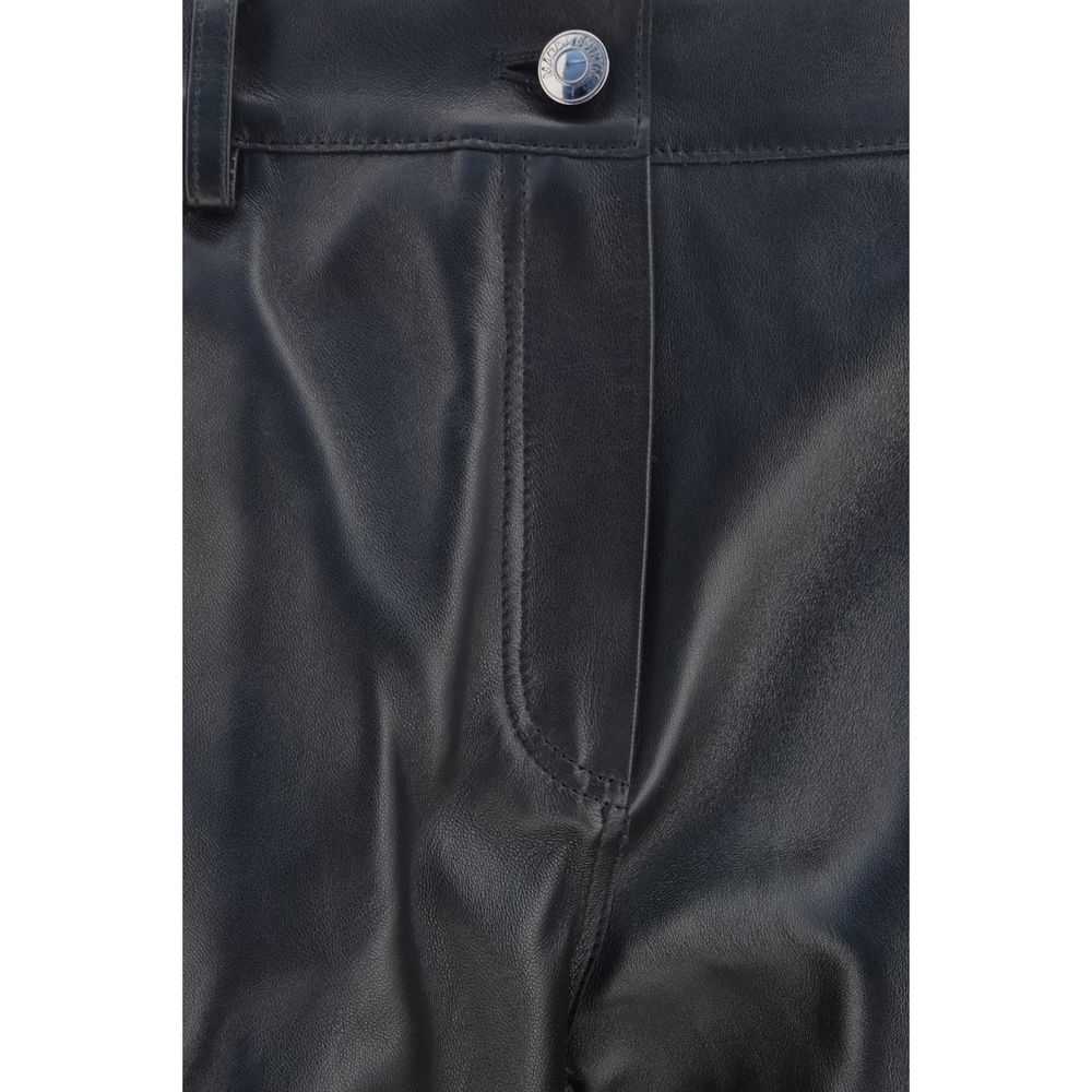 Pantalon en cuir noir Magda Butrym