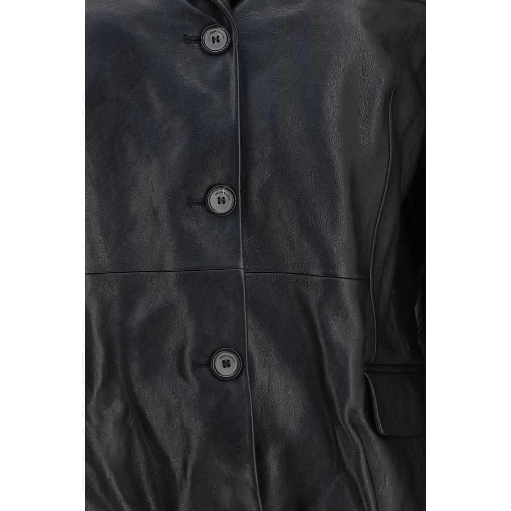 Blazer en agneau noir Magda Butrym