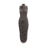 Magda Butrym Gray Copper Cocktail Dress