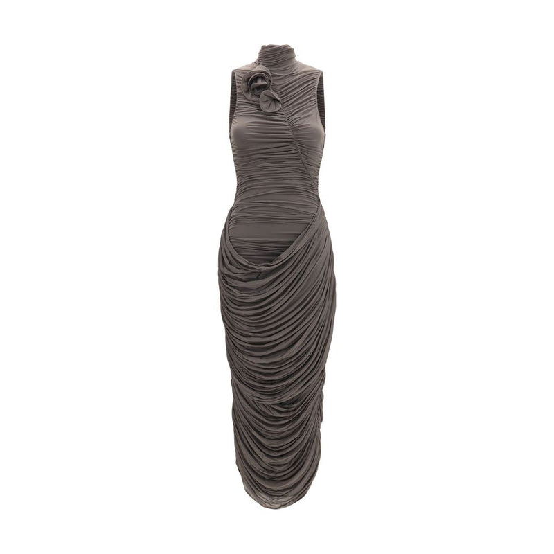 Magda Butrym Gray Copper Cocktail Dress