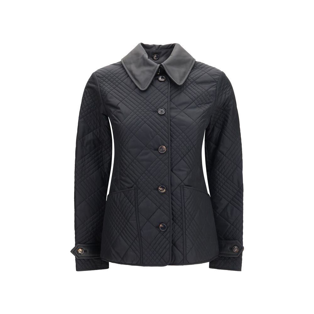 Veste longue Burberry en polyamide noir