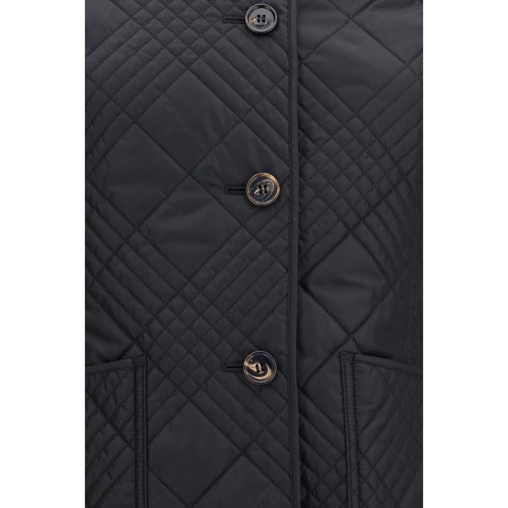 Veste longue Burberry en polyamide noir
