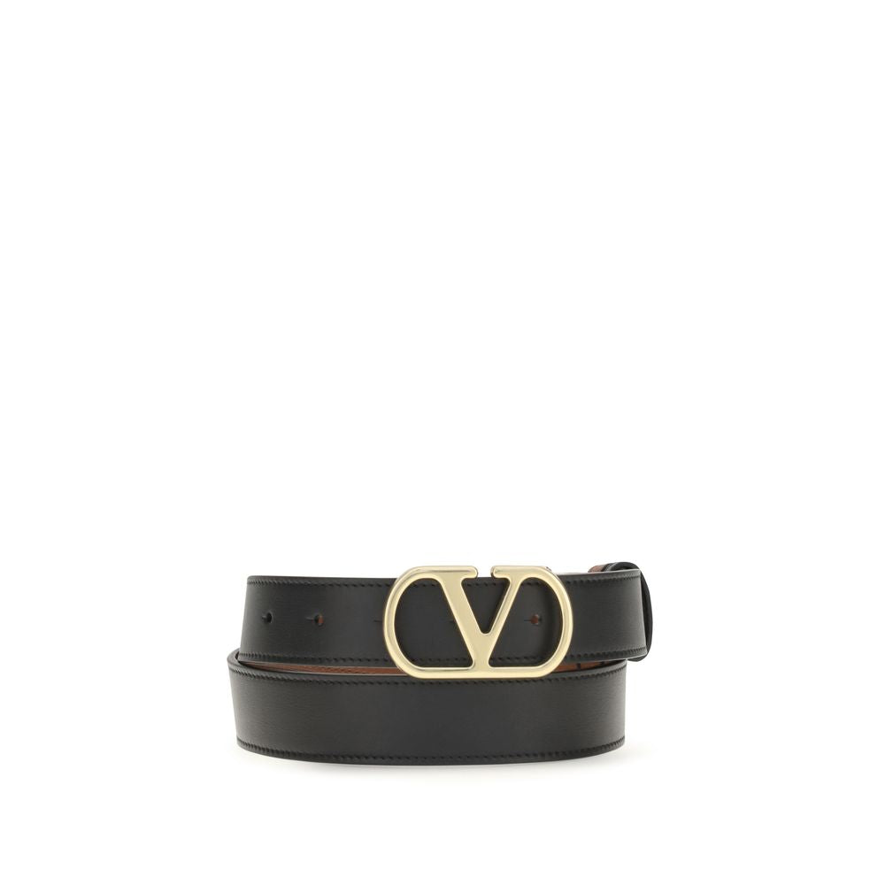 Ceinture Valentino Garavani Bos Taurus en cuir de veau noir