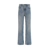Golden Goose Blue Cotton Straight-Leg Jeans