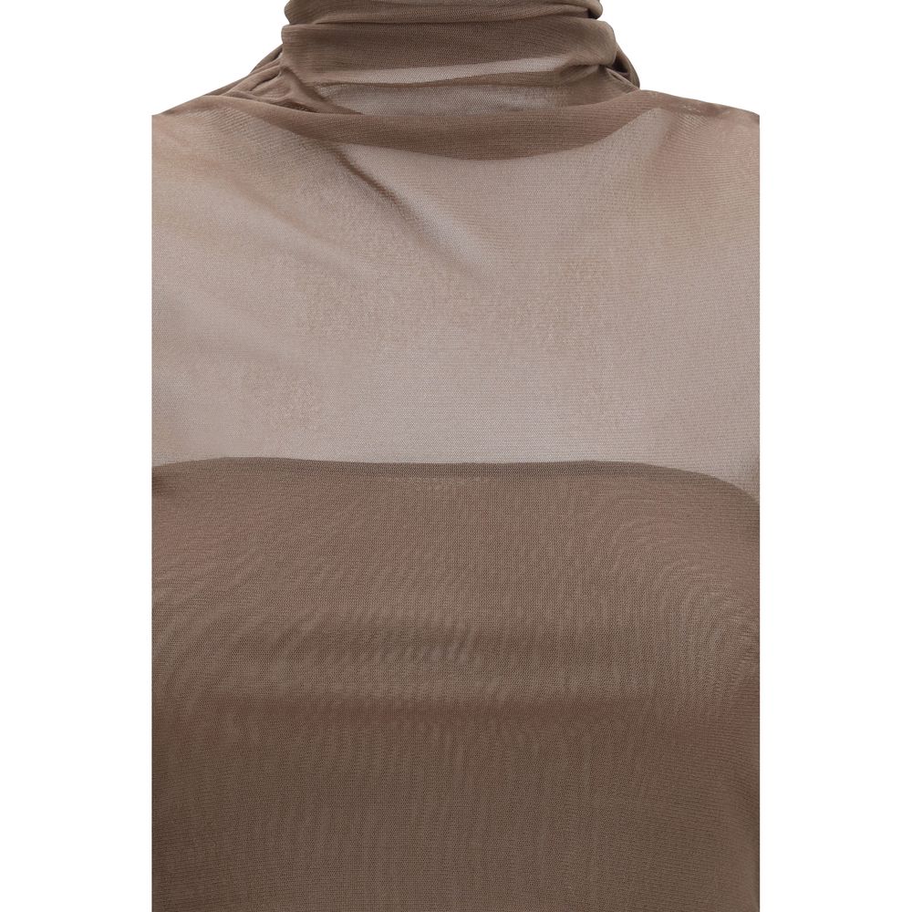 Chemise Lemaire Brown en polyamide à motif
