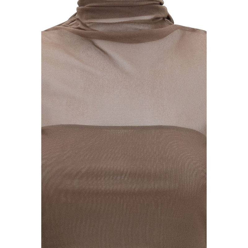 Lemaire Brown Polyamide Pattern Shirt
