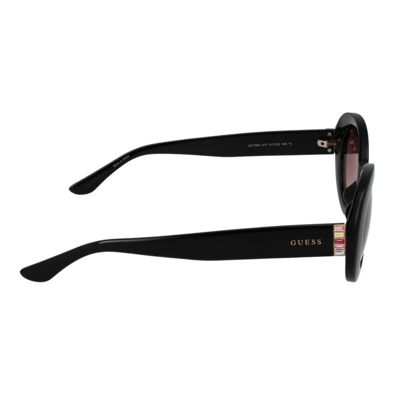 Guess Black Plastic Oval Sunglasses for Women