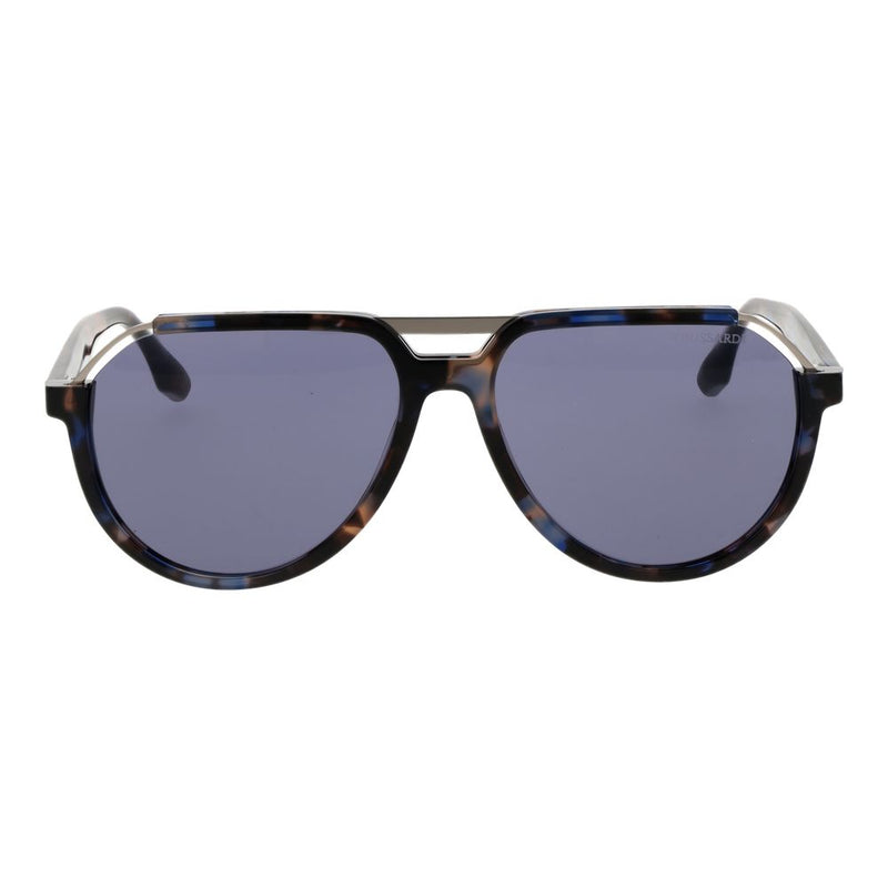 Lunettes de soleil Trussardi en acétate marron et acier inoxydable