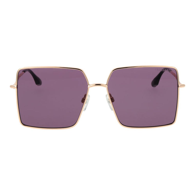Trussardi Gold Stainless Steel Sunglasses for Women