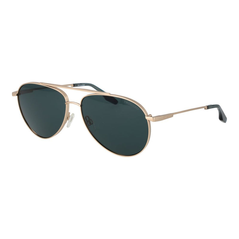 Lunettes de Soleil Trussardi en Acier Inoxydable Doré