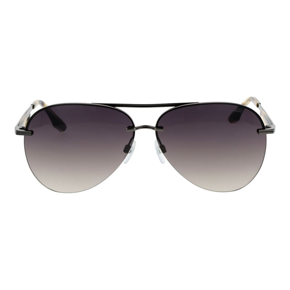 Lunettes de soleil Trussardi en métal gris