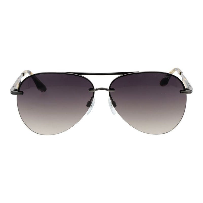 Lunettes de soleil Trussardi en métal gris