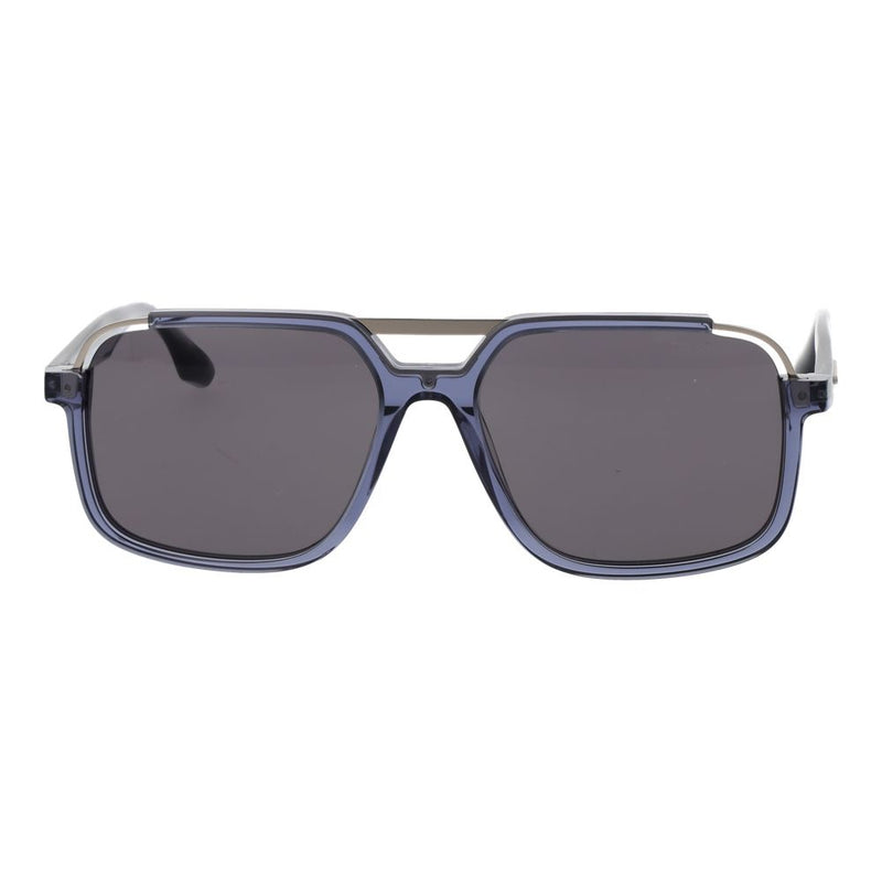Lunettes de Soleil Trussardi en Acétate Bleu et Acier Inoxydable