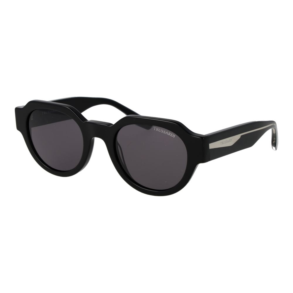 Lunettes de soleil Trussardi en acétate noir