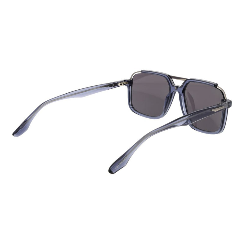 Lunettes de Soleil Trussardi en Acétate Bleu et Acier Inoxydable