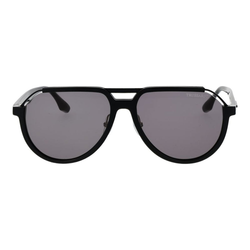 Lunettes de soleil Trussardi en acétate noir