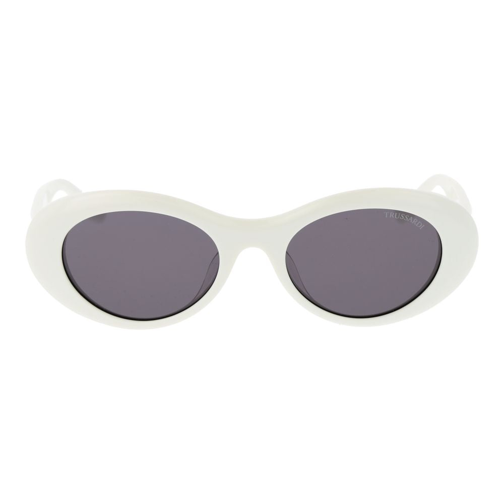 Lunettes de Soleil Trussardi Blanches en Acétate
