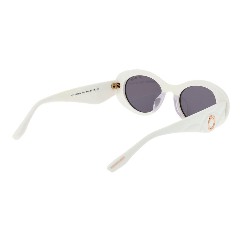Trussardi White Acetate Oval Sunglasses for Women